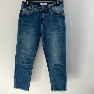 Kancan medium wash straight leg ankle jeans